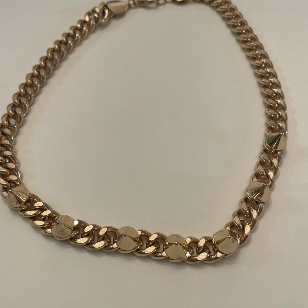 Elegant Gold Spike Chain Necklace